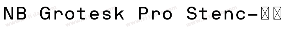 NB Grotesk Pro Stenc字体转换